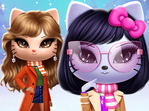คิตตี้สควอดวินเทอร์เดรสอัพ - crazygames