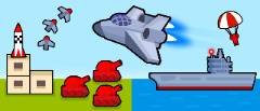 เครื่องบินทิ้งระเบิด: การโจมตีทางอากาศ 2D - crazygames
