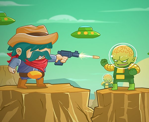 คาวบอยปะทะมนุษย์ดาวอังคาร - crazygames,crazy games,free games,h5 game, free play,free crazy games